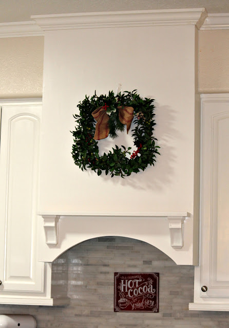 Christmas home tour, updating kitchen, how to make a range hood