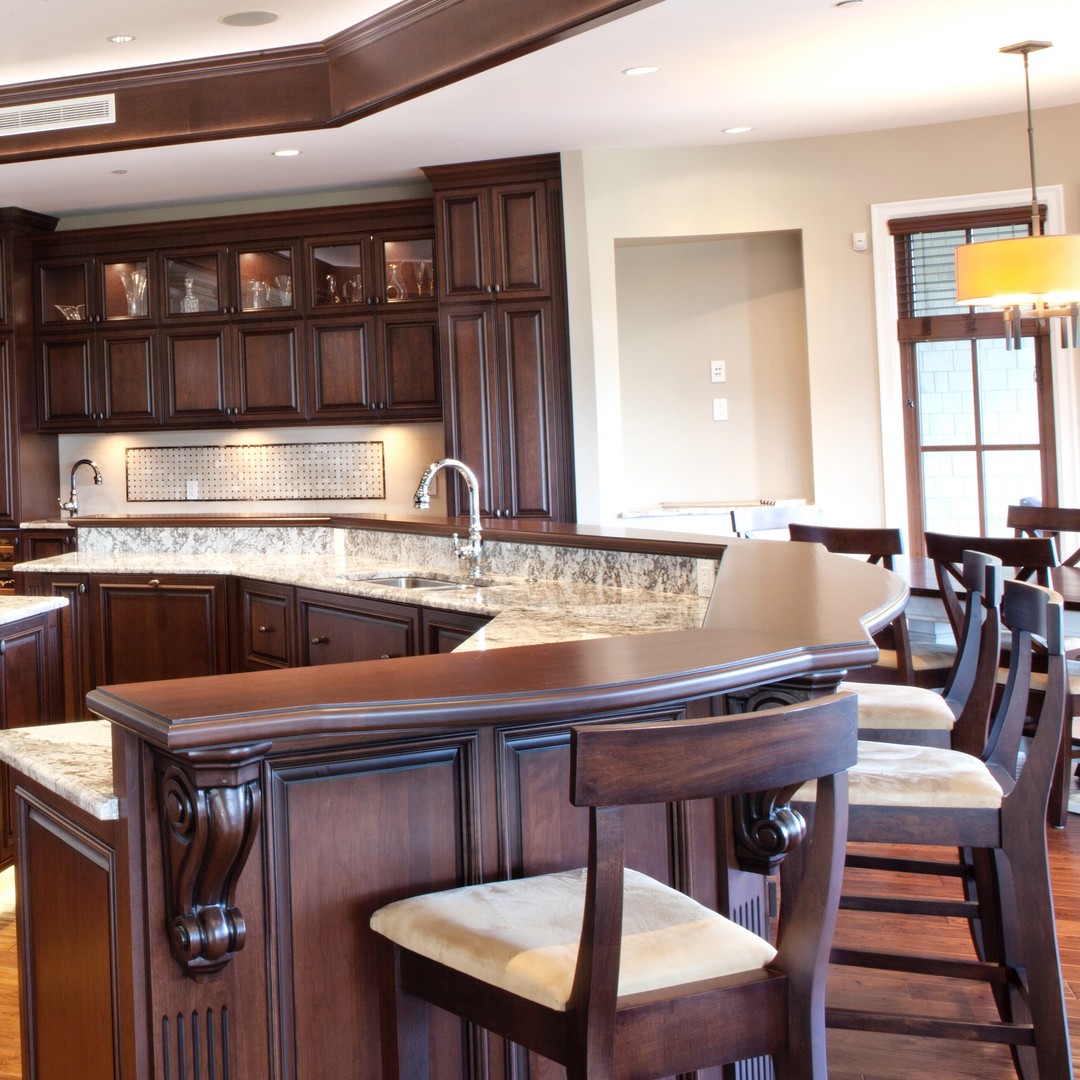 mahogany kitchen cabinets