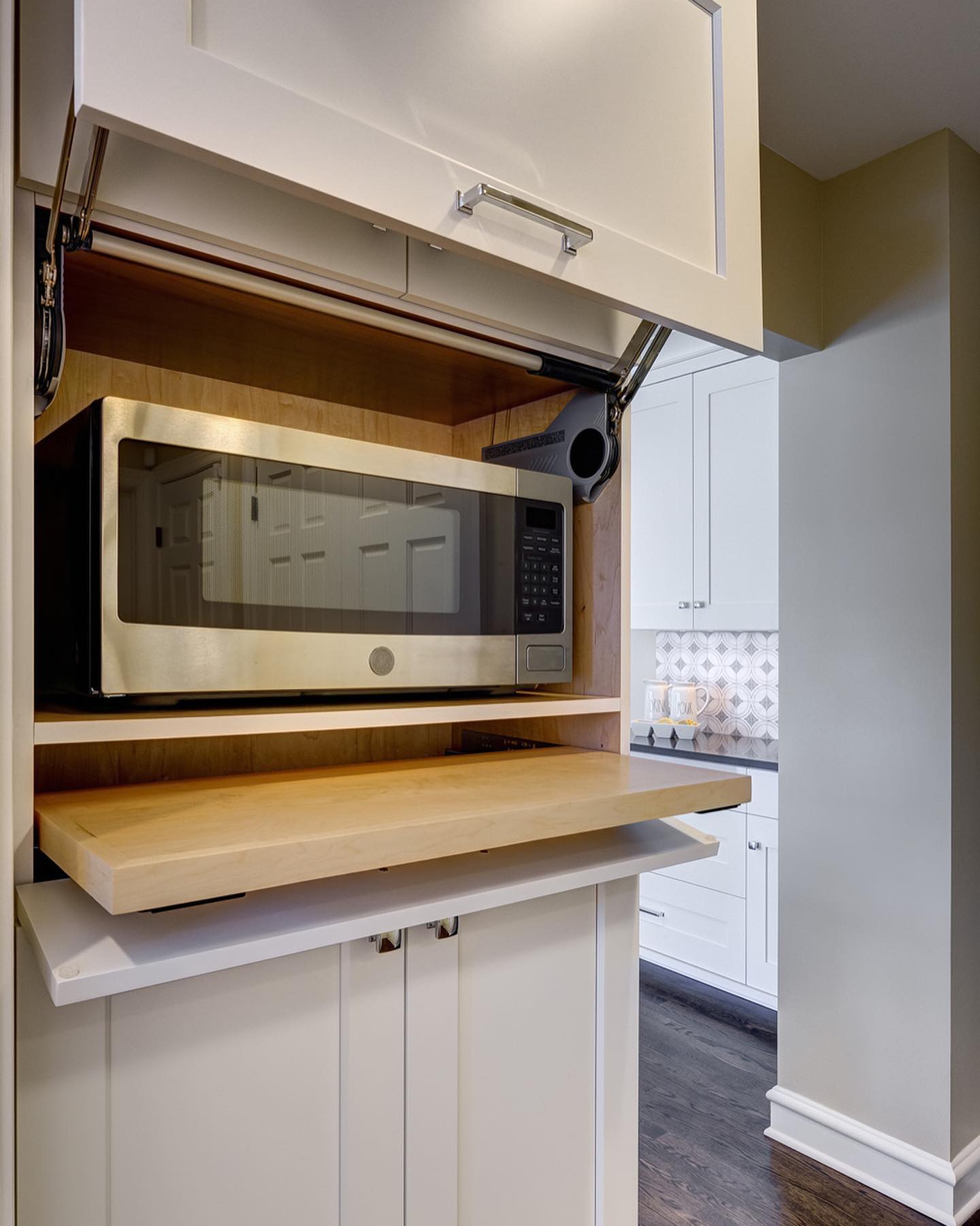 kitchen microwave cabinet