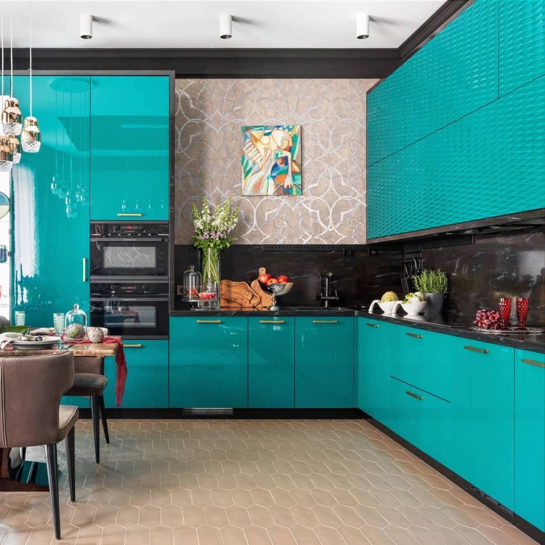 Turqouise Kitchen Cabinets