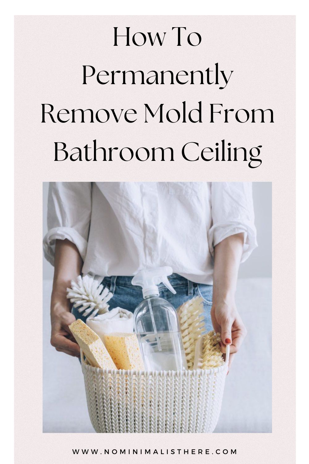 pinterest image for an article about  How To Permanently Remove Mold From Bathroom Ceiling
