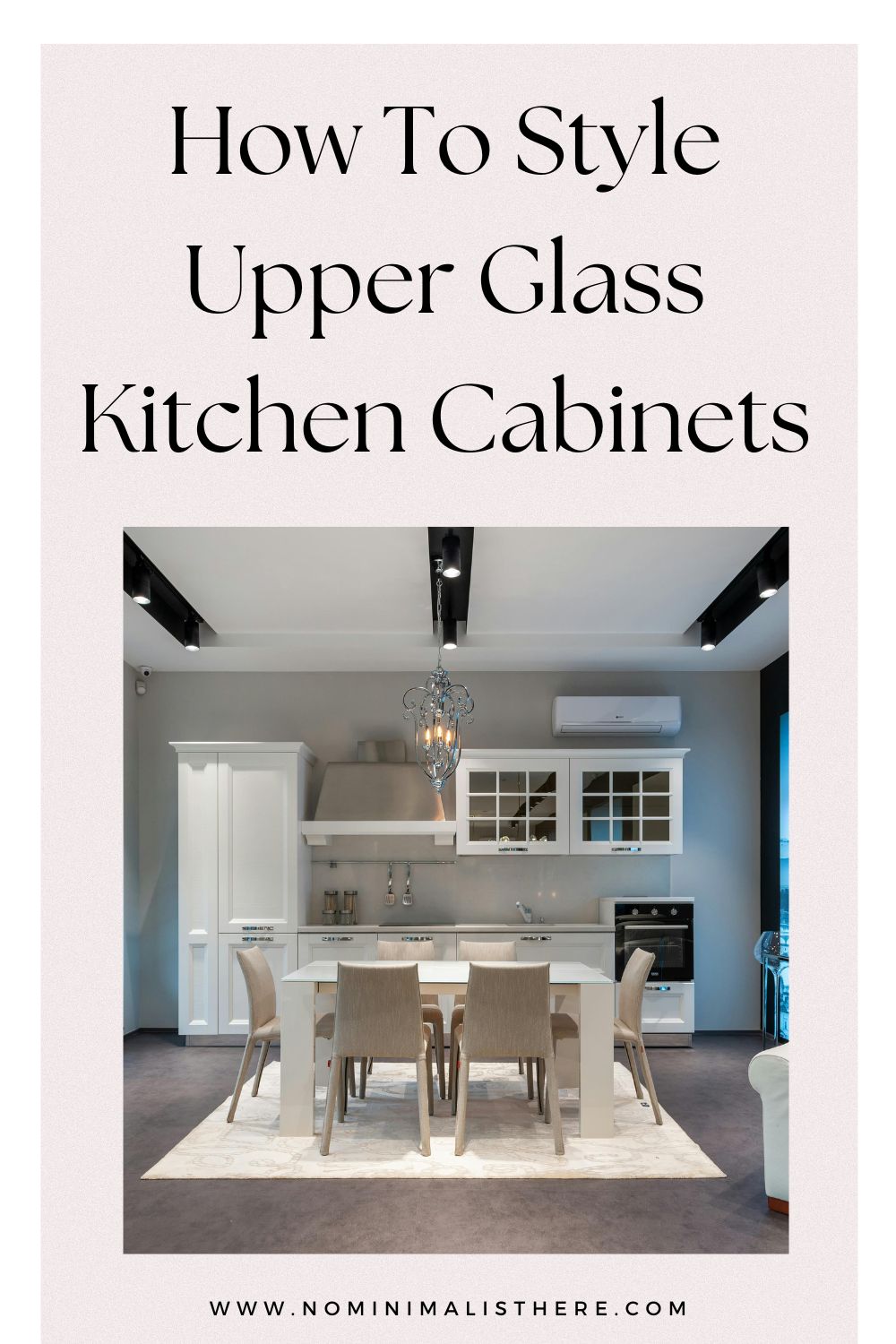 pinterest image about How To Style Upper Glass Kitchen Cabinets