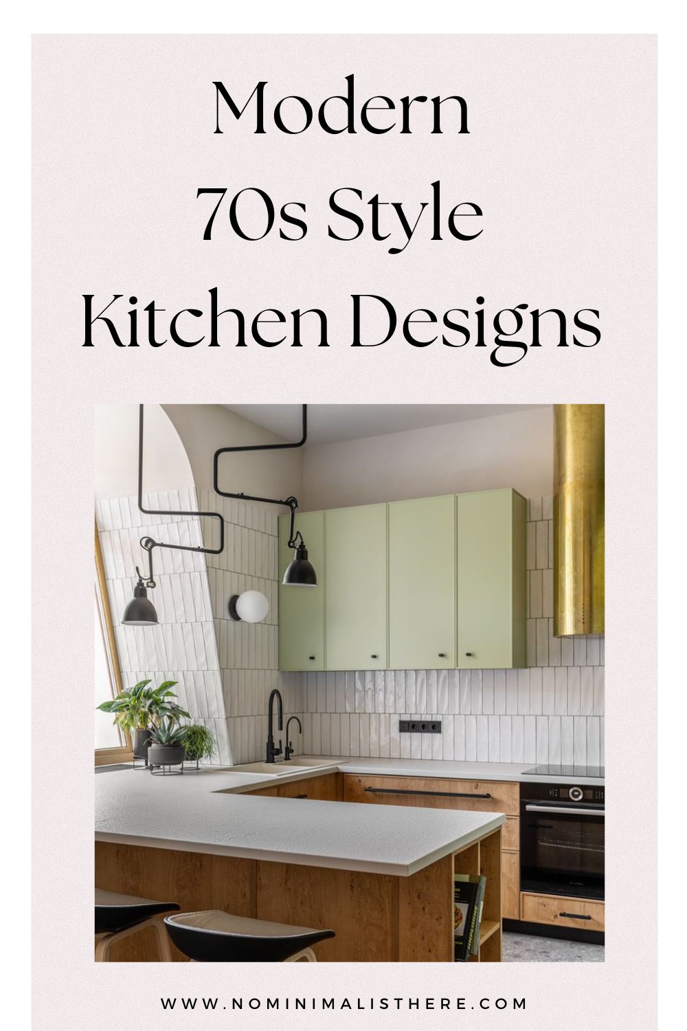 pinterest image about Modern 70s Style Kitchen Designs